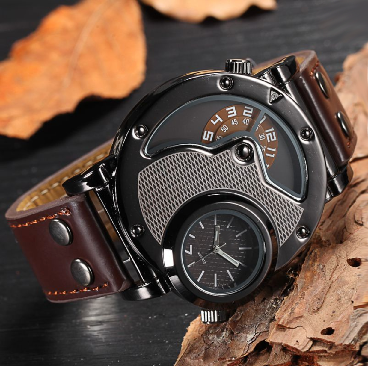 Trillani Mens Watch - Leather Vintage Inspired Timepiece - Military Watches For Men - Perfect Dad Gifts Or Gift For Men