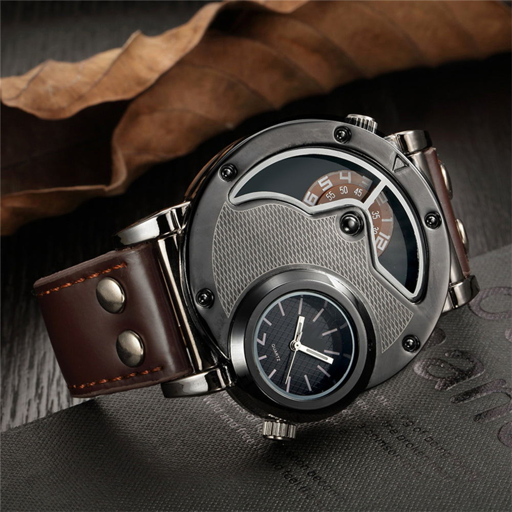Trillani Mens Watch - Leather Vintage Inspired Timepiece - Military Watches For Men - Perfect Dad Gifts Or Gift For Men